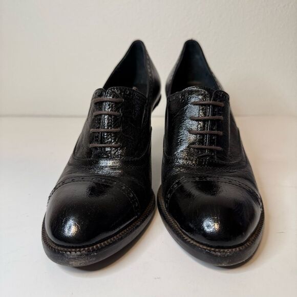 Vintage Nebuloni Lace Up Leather High Heels Size 39 - Picture 2 of 9